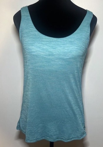Lululemon Slay The Studio Yoga 2-in-1 Tank Turquoise Blue Built In Bra 4 Padded - Picture 4 of 7
