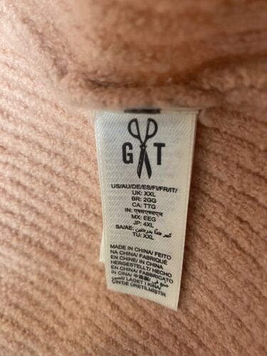 Goodthreads Cardigan Womens 2XL Peach Open Long Pockets Wool Blend Sweater - Picture 4 of 11