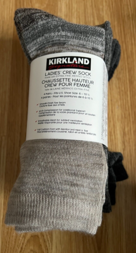 Calcetines Kirkland Damas Extra Finos Lana Merino Trail Crew - Paquete de 4 Tallas Reino Unido 4-7 - Imagen 3 de 21