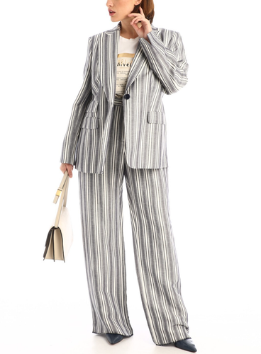 MARINA RINALDI Blazer+Pants Suit LINEN PLUS size 27-W18 US_ 56It_48DE_52FR_22GB - Picture 2 of 24