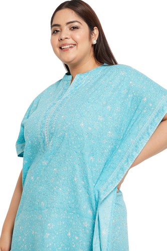 Women Long Casual Loose Printed Cotton Kaftan Plus Size Boho Maxi Kimono Caftan - Picture 6 of 142