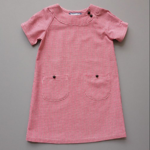 NWT Cotton Knit Dress Sizes 3T, 4, 5 Red, White by Velvet & Tweed - Picture 3 of 3