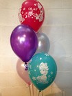 30x Disney's Frozen Characters and Pearlised Latex Balloons (Helium Quality)