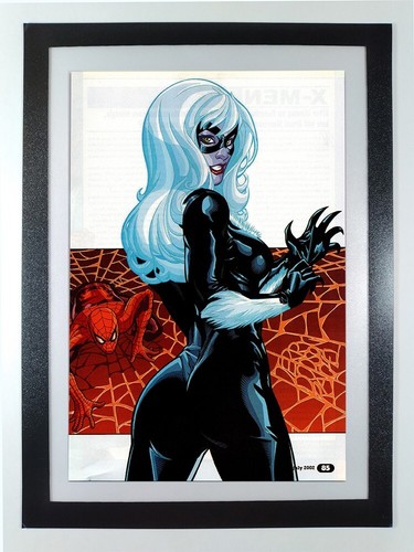 Black Cat Felicia Hardy Terry Dodson Kevin Smith Framed Original Wizard Comic Pg - Picture 1 of 8