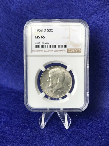 1968-D  Kennedy 40% Silver Half Dollar 50c *NGC MS65 Gem Brilliant Uncirculated*