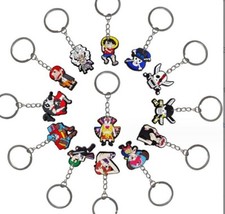 lot 50pcs Japanese anime mix Keychain Key Chain Girls boy Keyring gifts
