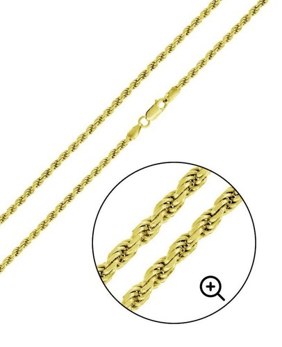 NEU GELB VERGOLDETE STERLINGSILBER 2,2 MM SEILGLIED 18" KETTENKETTE - Bild 5 von 5