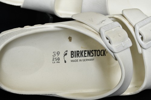 Birkenstock Arizona Essentials Comfort Summer White Slide Sandals Sz 39 US 8 - Picture 7 of 9