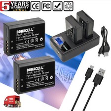 2PCS Batteries Charger For Canon EOS 1300D 1100D 2000D 1200D 4000D Battery