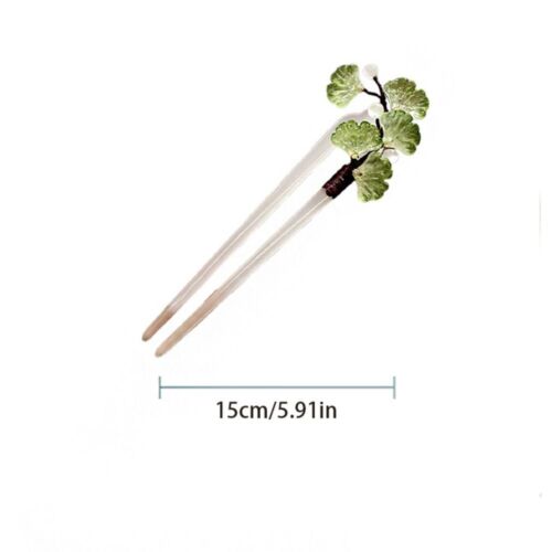 Flower U Shape Hairpin Hair Sticks for Buns Chinese Style Hair Stick Women - Picture 3 of 17