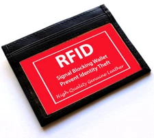 Black RFID BLOCKING LEATHER Men's Wallet Front Pocket Credit Card ID U.S Seller