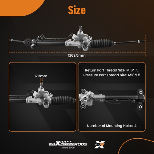 Power Steering Rack & Pinion Assembly For Honda CR-V 2.4L L4 97-2749 2007-2011 - Picture 4 of 12
