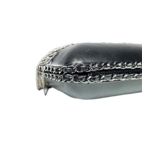 Chanel Black Silver Fringe Clutch - Picture 9 of 12