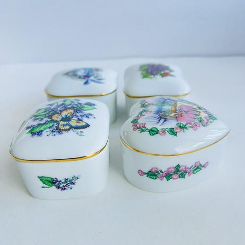 Juego de 4 cajas de música de porcelana de colección Heritage House 1985 canciones de amor favoritas del mundo - Imagen 3 de 23