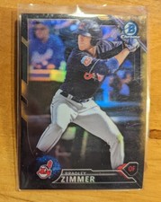 2016 Bowman Chrome Prospects Black Gold Refractors #BCP214 Bradley Zimmer Indans
