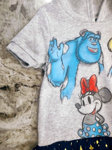 Disney NWT Little Girls 100 Mouse Eared Hoodie Skirt Dress Minnie Pooh Alice 👯 - Picture 3 of 14