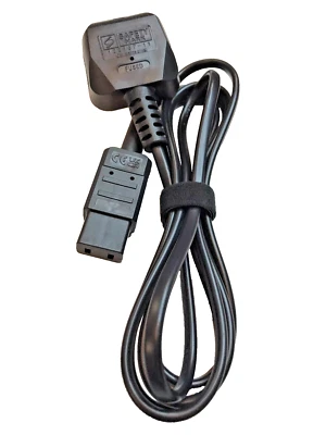 IEC C9 mains lead UK plug REVOX AKAI 2m - Image 1 of 3