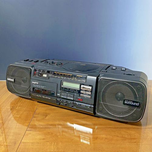 Reproductor de casete radio CD japonés vintage Sanyo PH-CD500U años 80 raro - Imagen 2 de 23
