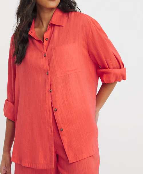 РУБАШКА БОЛЬШОГО РАЗМЕРА JD WILLIAMS DAMEN KORALLE LEINEN MIX LANGARM NEU (артикул 545)