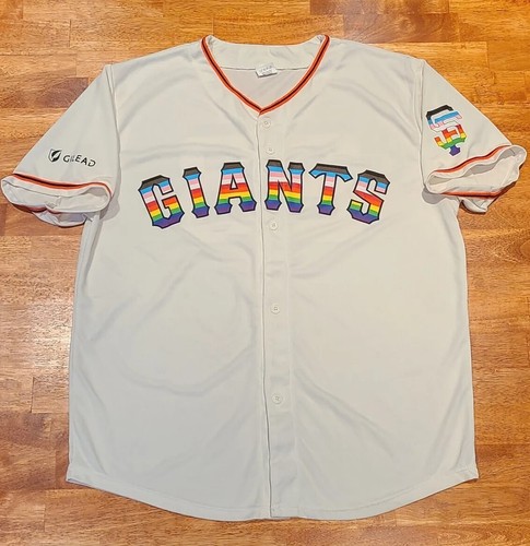 San Francisco Giants LGBTQ Pride SGA Replica Trikot Gr. XL weiß 2023 - Bild 4 von 7