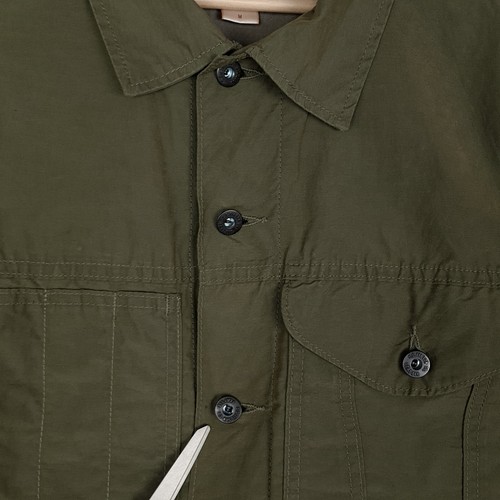 Filson Tin Cloth Cruiser Jacket Mens Medium Military Green Field Coat Waxed USA - Picture 7 of 24