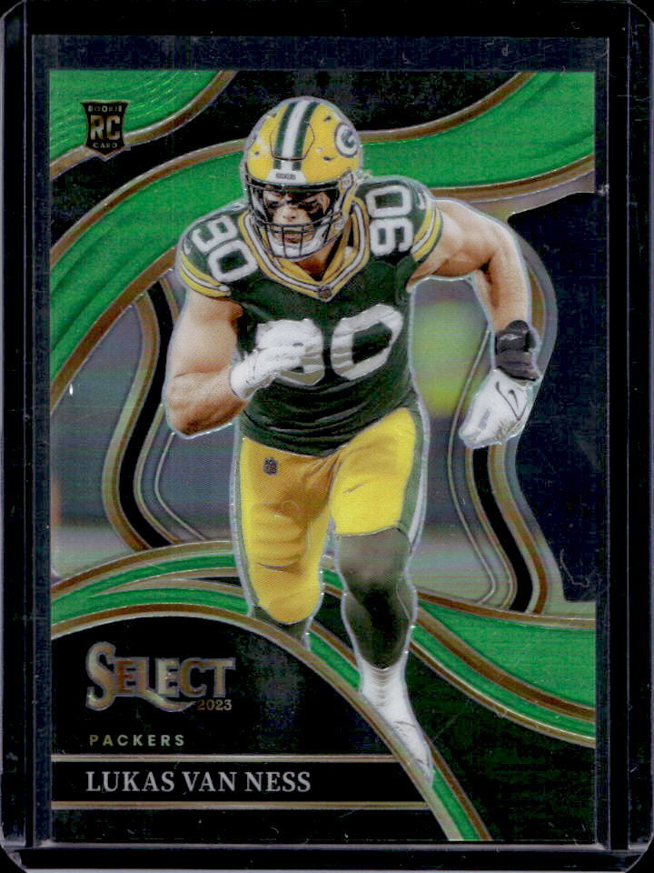 2023 Panini Select Lukas Van Ness Neon Green Prizms Die Cut Club RC #3/499 #239