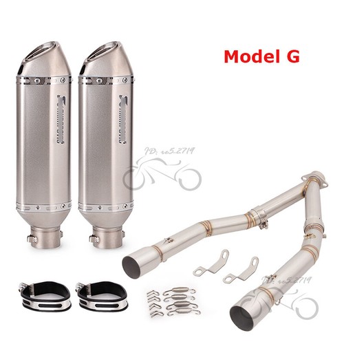 Slip for BMW G310GS G310R 2017-2023 Exhaust System Link Pipe 370mm Muffler Black - Afbeelding 11 van 12