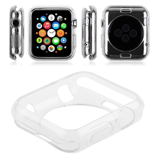 5 Pack Lot Pink & Clear Tones Bumper Protect Case Gel TPU Cover for Apple Watch - Picture 4 of 9