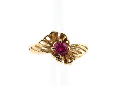 Ring Gold 750 18K mit Rubin d 4,6mm - Bild 1 von 4