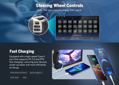 DAB+ 7" Autoradio GPS Navigation 2DIN Android 13 6+64GB 4G LTE Bluetooth CarPlay - Bild 14 von 23