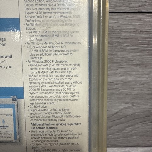 Microsoft FrontPage 2002 Full Version for Windows 98 392-01099 PC 0301 X06-22264 - Picture 6 of 12