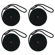 Mad Dog Products Double Braid Nylon Dock Line 1/2" x 25' 4 Pack USA Made