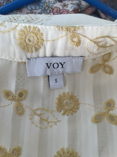 VOY Damen kleine elfenbein bestickte Bauernfest Freizeit Bluse, Y10 - Bild 8 von 9