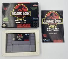 Jurassic Park Part 2 The Chaos Continues Super Nintendo SNES CIB Ocean