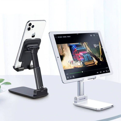 Universal Cell Phone Tablet Desk Stand Holder Mount Cradle Adjustable Foldable - Picture 2 of 6