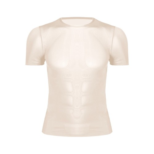 Bequem Männer T -Shirt Männliches Fitnessstudio Sexy Transparent Eisseide - Picture 12 of 16