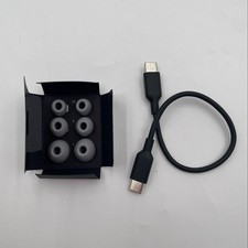 Genuine Silicone Ear Tips Set For Beats Studio Buds Plus Cosmic Silver w/ Cable