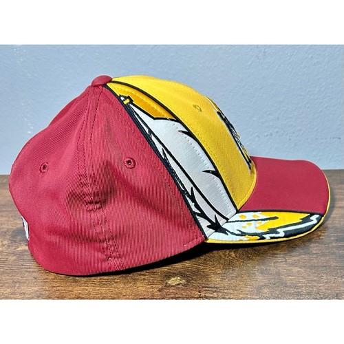 Vintage Washington Redskins Reebok NFL Feathered Burgundy & Gold Fitted Hat OSFA - Picture 7 of 12