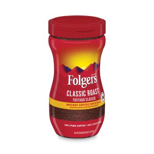 Folgers Instant Kaffee Kristalle Klassische Röstung 16 Unzen Glas | Mittlere Röstung | Großpackung - Bild 3 von 3
