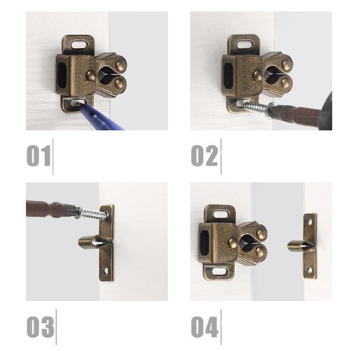 10Pcs Antique Home Furniture Door Stoppers Cupboard Cabinet Door Roller Latch A - Foto 7 di 14