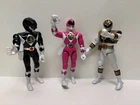 Vintage 1993 Mighty Morphin Power Rangers 3 action figures 8" movable joints