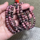 Wholesale 1Pcs 6mm Rhodonite jasper stone ball beads 6mm 7.5”crystal Stretch Bra
