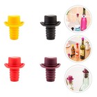 4 Pcs Flaschenstopfen Silikon Flaschenverschluss Kreativer Weinstopper