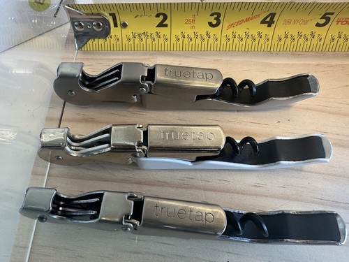 Sacacorchos de camarero de doble bisagra True Tap de 3 paquetes de acero inoxidable con llave cortadora de láminas - Imagen 16 de 19