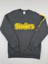 Pittsburgh Steelers VTG Sweatshirt Mens Large Black NFL Football Jerzees USA