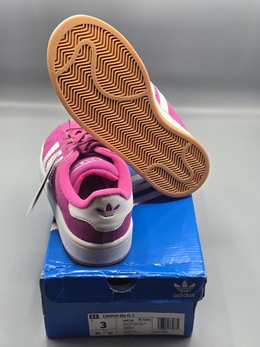 Adidas Campus 00s EL C Little Kids Größe 3 Schuhe Semi Lucid Fuchsia/Weiß JH6328  - Bild 7 von 7