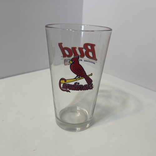 Bud Cardinals MLB Budweiser Pint Glass St Louis MLB Official Beer