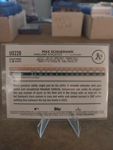 2024 Topps Update Series - Max Schuemann #US220 Holiday (RC) - Picture 2 of 2