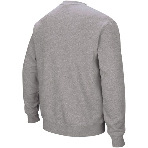 Men's Colosseum Heather Gray Oklahoma Sooners Arch & Logo Crew Neck Sweatshirt - Bild 3 von 5