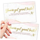 Large Gold Foil 4x6 Thank You Postcards Small Business Supplies for 50
